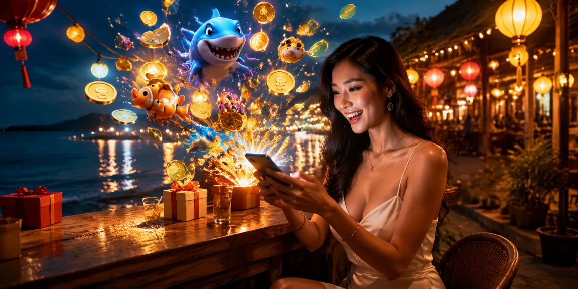 Người dùng Hội An dùng điện thoại xem sự kiện thể thao bên đèn lồng về đêm
